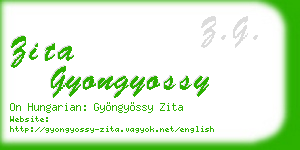 zita gyongyossy business card