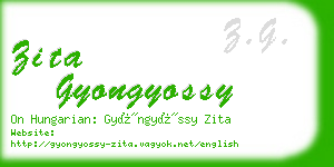 zita gyongyossy business card